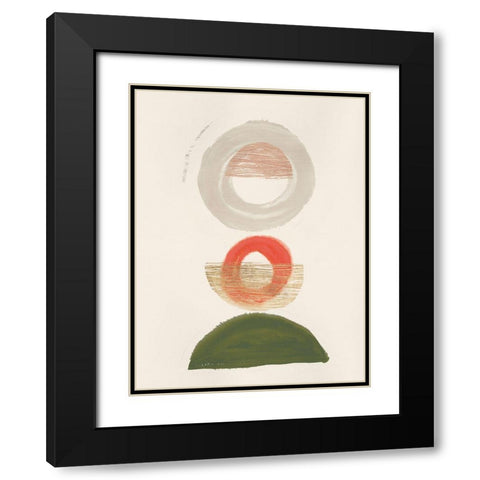 Crescent Lunar I  Black Modern Wood Framed Art Print with Double Matting by Hazel J