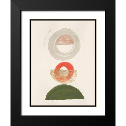 Crescent Lunar I  Black Modern Wood Framed Art Print with Double Matting by Hazel J