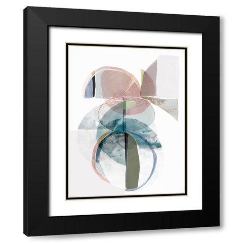 Vertex I  Black Modern Wood Framed Art Print with Double Matting by Hazel J