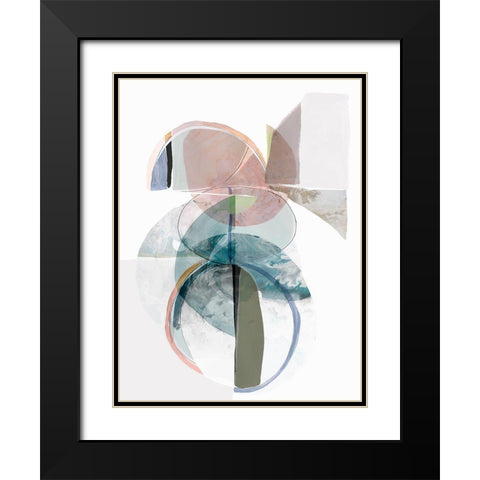 Vertex I  Black Modern Wood Framed Art Print with Double Matting by Hazel J