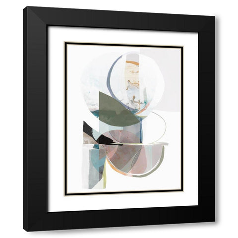 Vertex II  Black Modern Wood Framed Art Print with Double Matting by Hazel J