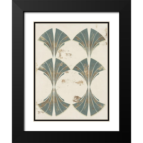 Art Deco Fan I  Black Modern Wood Framed Art Print with Double Matting by Hazel J