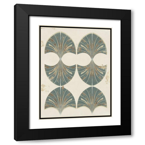 Art Deco Fan II  Black Modern Wood Framed Art Print with Double Matting by Hazel J