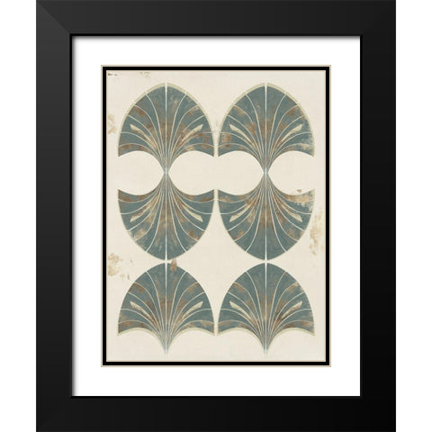 Art Deco Fan II  Black Modern Wood Framed Art Print with Double Matting by Hazel J