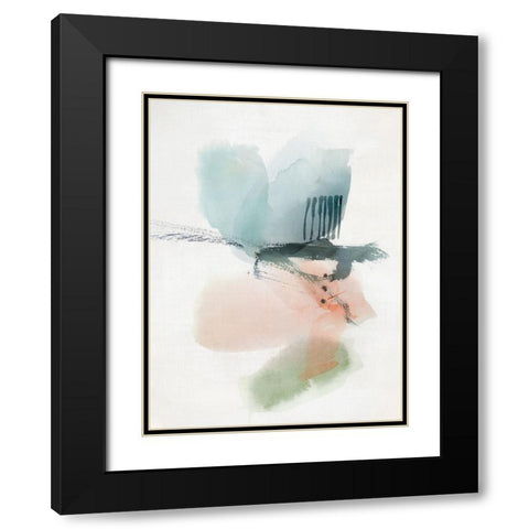 Soft Neutrals II Black Modern Wood Framed Art Print with Double Matting by Hazel J