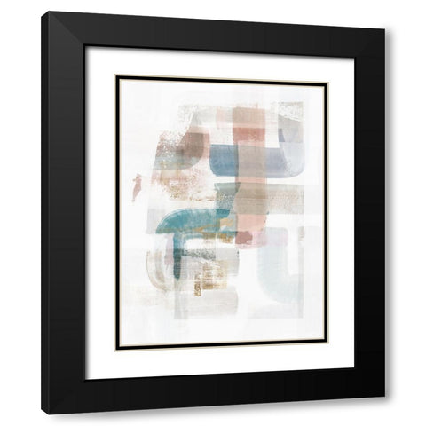 Muted Beauty II Black Modern Wood Framed Art Print with Double Matting by Hazel J