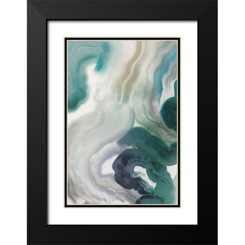Harmonious Hues I Black Modern Wood Framed Art Print with Double Matting by Hazel J
