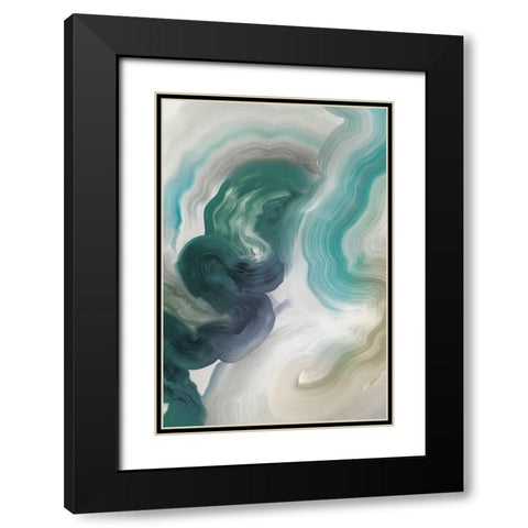Harmonious Hues II Black Modern Wood Framed Art Print with Double Matting by Hazel J