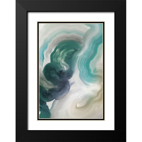 Harmonious Hues II Black Modern Wood Framed Art Print with Double Matting by Hazel J