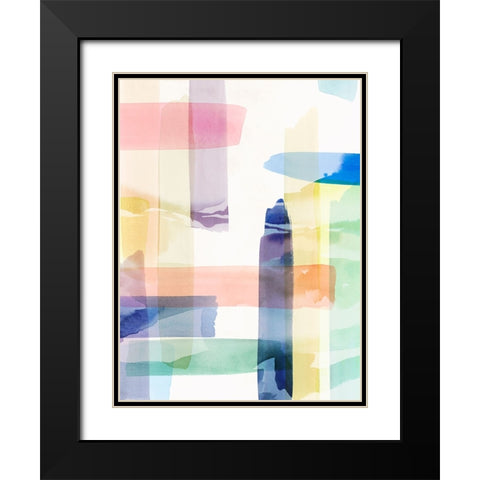 Illusionary Impressions I Black Modern Wood Framed Art Print with Double Matting by Hazel J