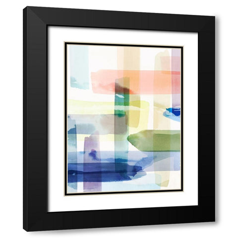 Illusionary Impressions II Black Modern Wood Framed Art Print with Double Matting by Hazel J