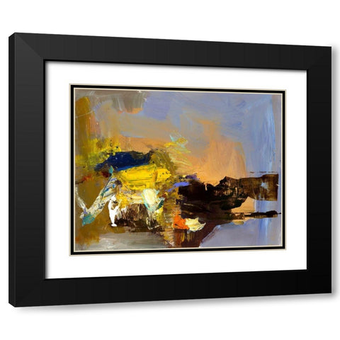 Celestial Black Modern Wood Framed Art Print with Double Matting by Hoop, Fiona