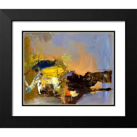 Celestial Black Modern Wood Framed Art Print with Double Matting by Hoop, Fiona