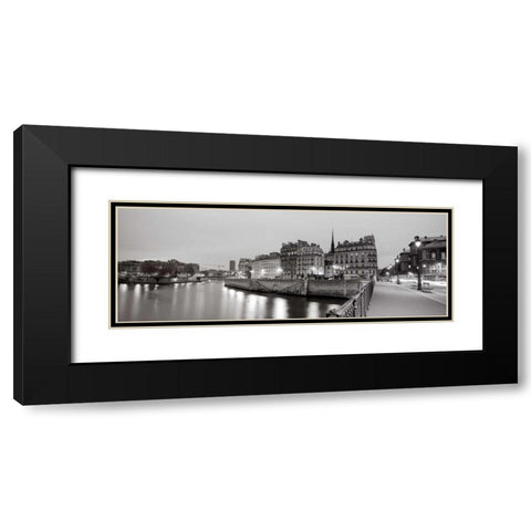 Midnight Pearls Black Modern Wood Framed Art Print with Double Matting by Rezzonico, Carlo