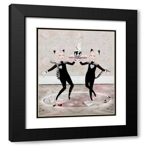 The Newmars Black Modern Wood Framed Art Print with Double Matting by Art and Ghosts