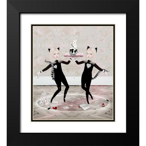 The Newmars Black Modern Wood Framed Art Print with Double Matting by Art and Ghosts