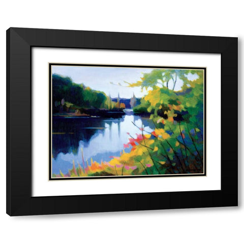 Morning Light Black Modern Wood Framed Art Print with Double Matting by Asoma, Tadashi