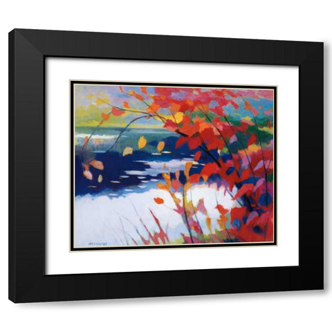Afternoon Calm Black Modern Wood Framed Art Print with Double Matting by Asoma, Tadashi