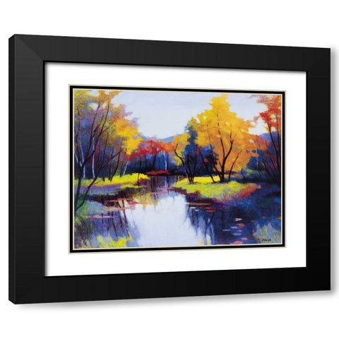 Daybreak Black Modern Wood Framed Art Print with Double Matting by Asoma, Tadashi