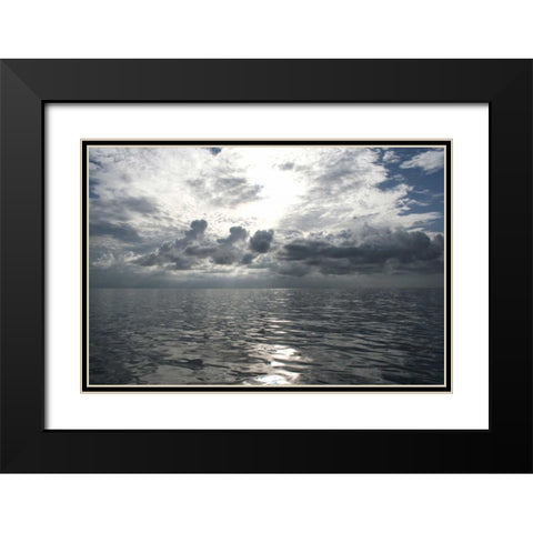 Atlantic Sunrise Black Modern Wood Framed Art Print with Double Matting by Anderson, Brent
