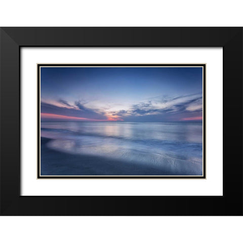 Atlantic Sunrise No. 7 Black Modern Wood Framed Art Print with Double Matting by Amoruso, Robert J.