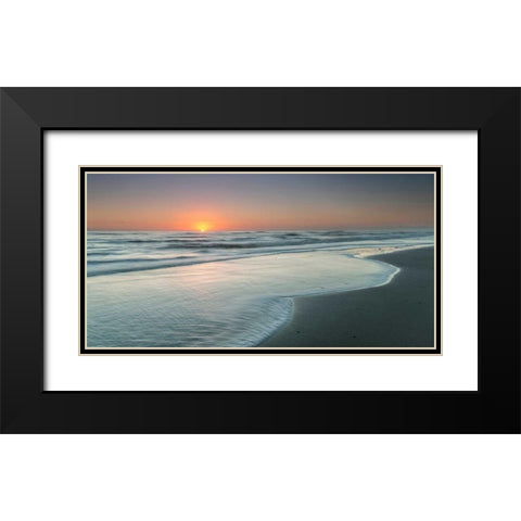 Atlantic Sunrise No. 8 Black Modern Wood Framed Art Print with Double Matting by Amoruso, Robert J.