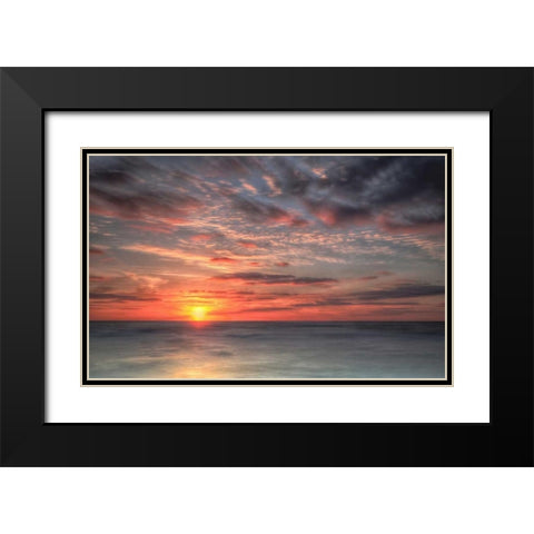 Atlantic Sunrise No. 9 Black Modern Wood Framed Art Print with Double Matting by Amoruso, Robert J.
