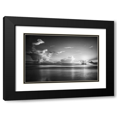 Atlantic Sunrise No. 27 Black Modern Wood Framed Art Print with Double Matting by Amoruso, Robert J.