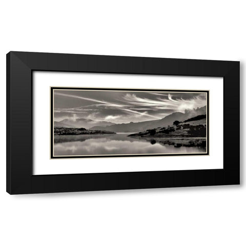 Cirrus Black Modern Wood Framed Art Print with Double Matting by Aron, Lucy