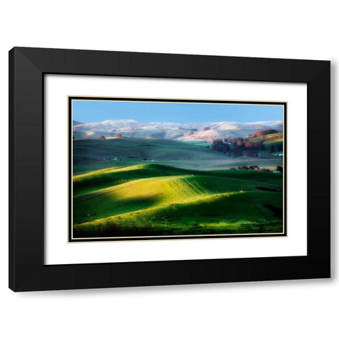 Day in August Black Modern Wood Framed Art Print with Double Matting by Aron, Lucy
