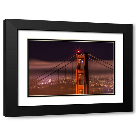 The Beacon Black Modern Wood Framed Art Print with Double Matting by Azure, Joe