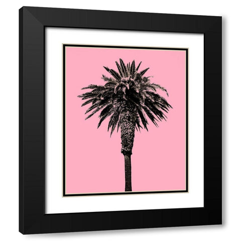 Palm Tree 1996 (Pink) Black Modern Wood Framed Art Print with Double Matting by Asla, Erik