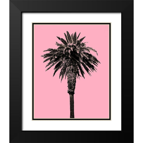 Palm Tree 1996 (Pink) Black Modern Wood Framed Art Print with Double Matting by Asla, Erik