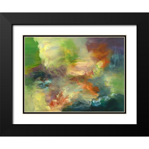 The Wild Braid Black Modern Wood Framed Art Print with Double Matting by Arana, Emilia