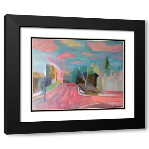 Clouds Black Modern Wood Framed Art Print with Double Matting by Alvarez, Iria Fernandez