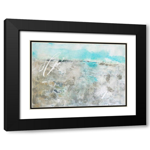 Beach Black Modern Wood Framed Art Print with Double Matting by Apperlo, Mila
