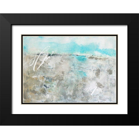 Beach Black Modern Wood Framed Art Print with Double Matting by Apperlo, Mila