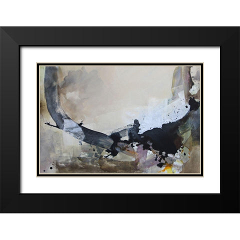 Balance Beam Black Modern Wood Framed Art Print with Double Matting by Alattar, Lina