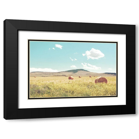 A Day in the Fields Black Modern Wood Framed Art Print with Double Matting by Annie Bailey Art