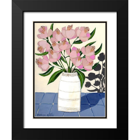 Spring Florals 5 Black Modern Wood Framed Art Print with Double Matting by Anon, Marisa