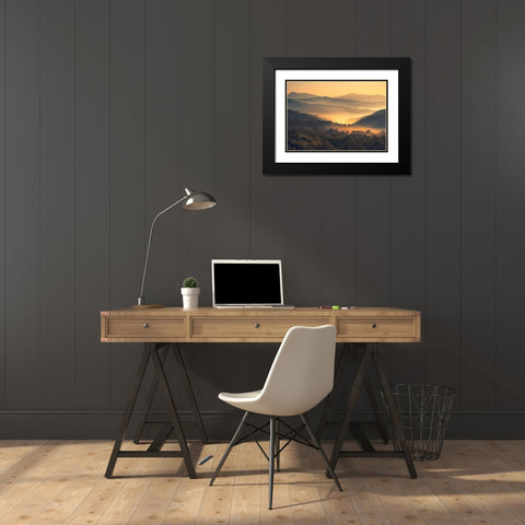 Awakening Black Modern Wood Framed Art Print with Double Matting by Artemiadi, Dora