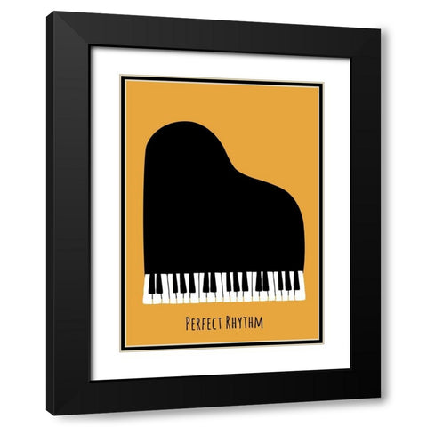 Piano Black Modern Wood Framed Art Print with Double Matting by Ayse