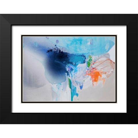 Chasing Corals Black Modern Wood Framed Art Print with Double Matting by Alattar, Lina