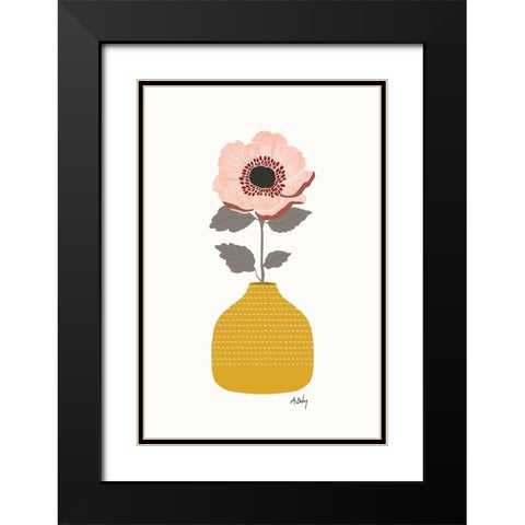 Flower Dream Black Modern Wood Framed Art Print with Double Matting by Annie Bailey Art