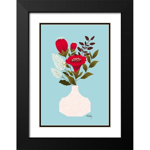 Everything Lovely Black Modern Wood Framed Art Print with Double Matting by Annie Bailey Art