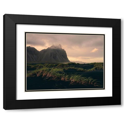 Vikings Land Black Modern Wood Framed Art Print with Double Matting by Artemiadi, Dora