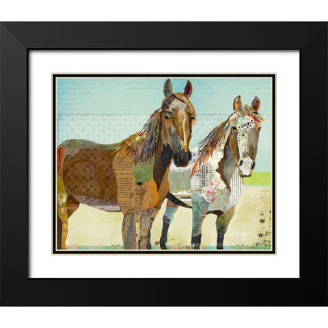 Two Horses Black Modern Wood Framed Art Print with Double Matting by Anderson, Traci