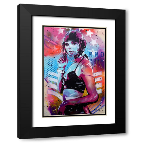 Aviator Black Modern Wood Framed Art Print with Double Matting by AbcArtAttack