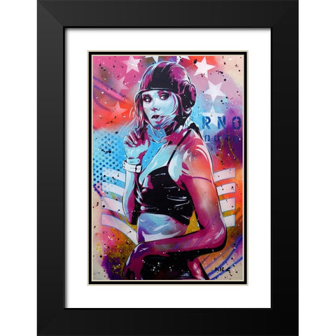 Aviator Black Modern Wood Framed Art Print with Double Matting by AbcArtAttack