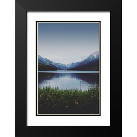 Glacier Shores Black Modern Wood Framed Art Print with Double Matting by Annie Bailey Art
